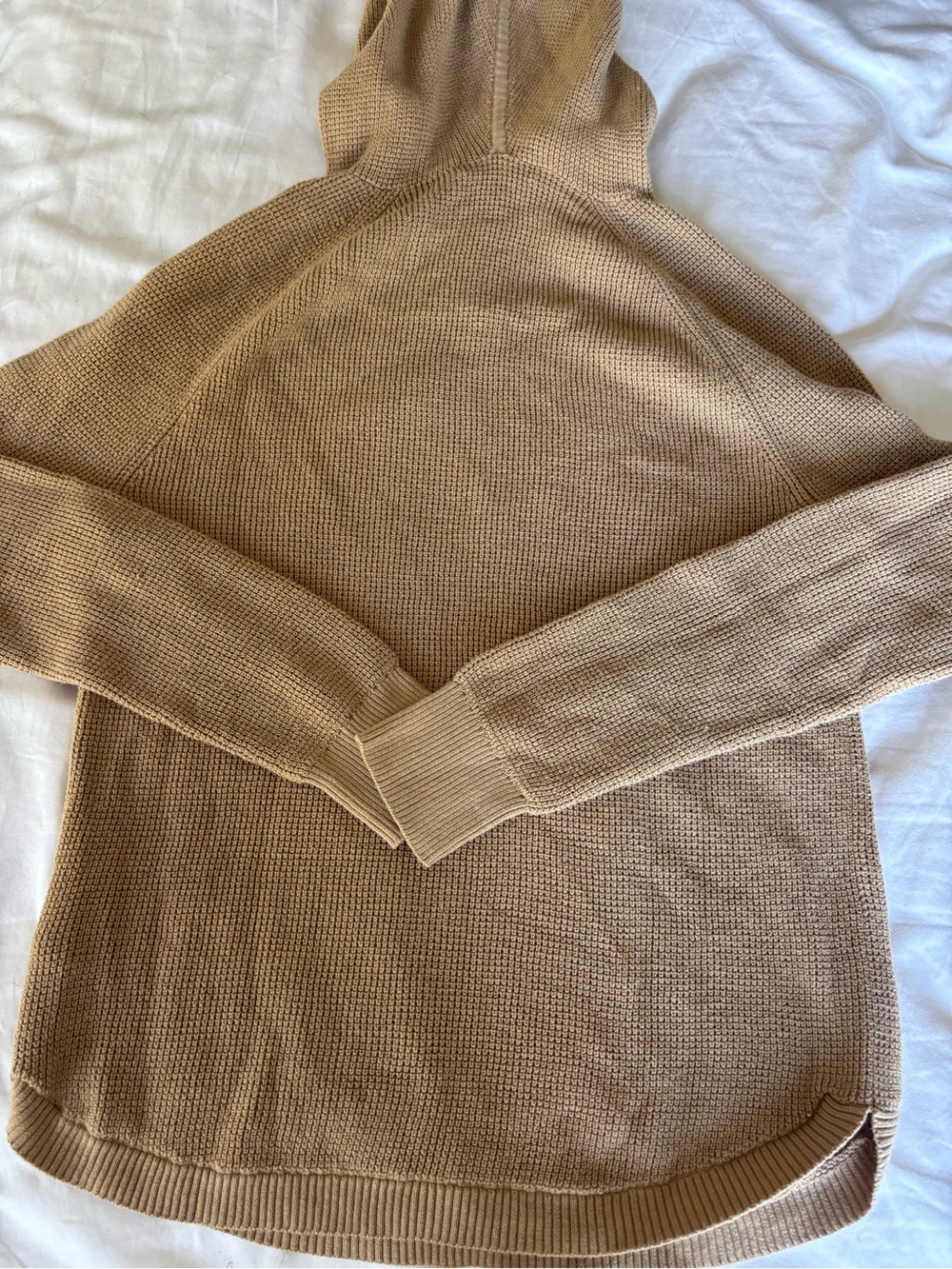 Lauren Ralph Lauren women’s Beige Knit Hoodie Sweater - Picture 4 of 4